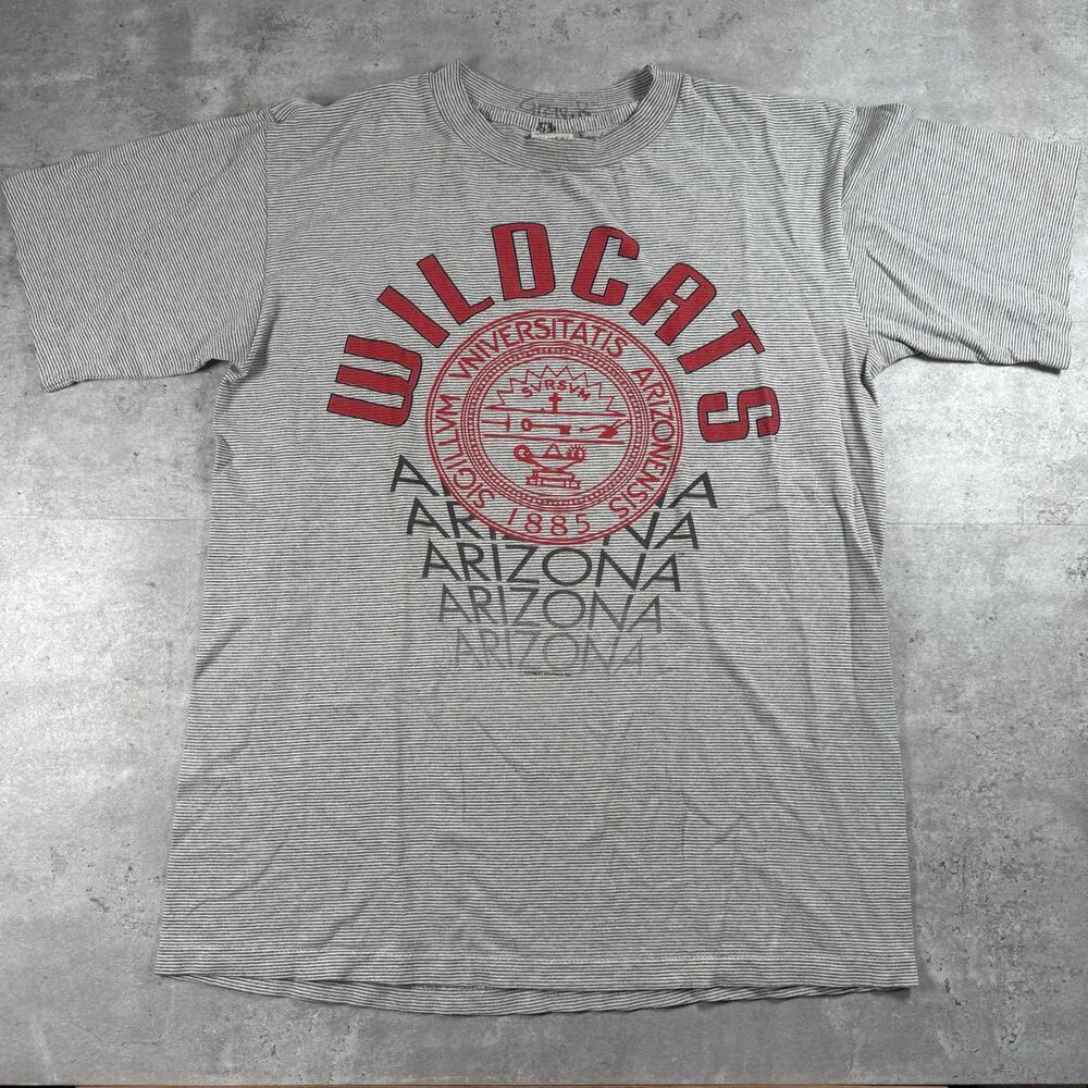 Vintage University of Arizona wildcats striped t-shirt size large made in USA